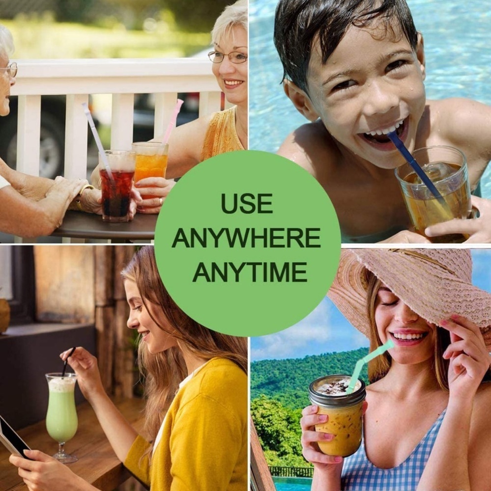 Reusable Silicone Collapsible Straw with Carrying Case - Picture 8 of 16